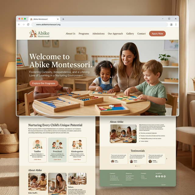 Abike Montessori Mockup
